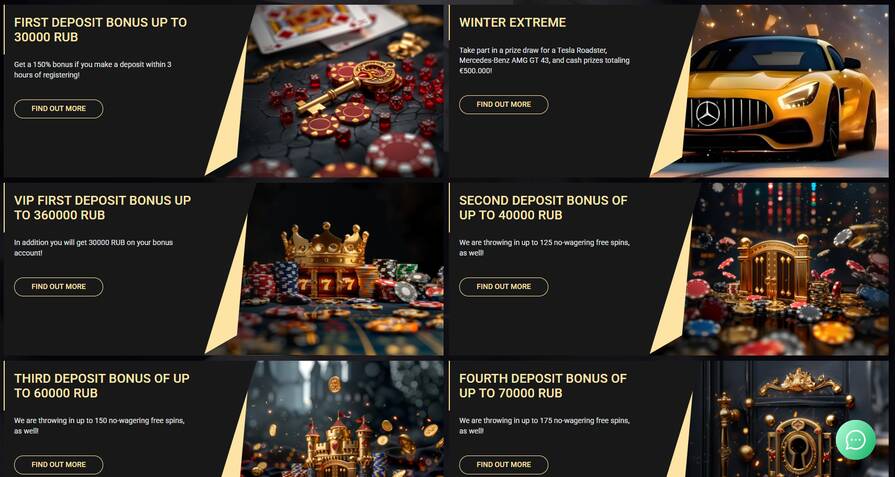 Бонусы в казино 1xSlots