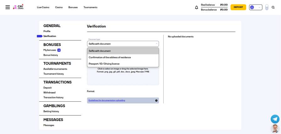 Онлайн казино Cat верификация