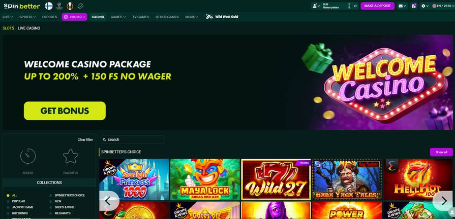 Онлайн казино SpinBetter
