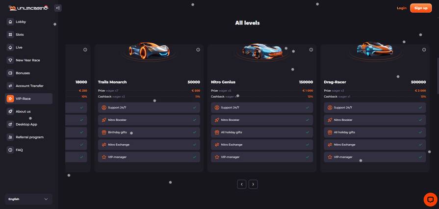 Онлайн казино Unlim уровень Нитро Гений