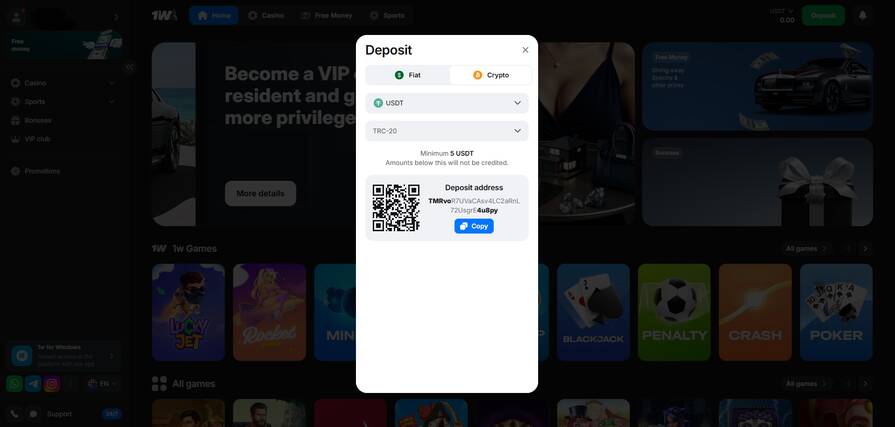 Онлайн казино 1win депозит