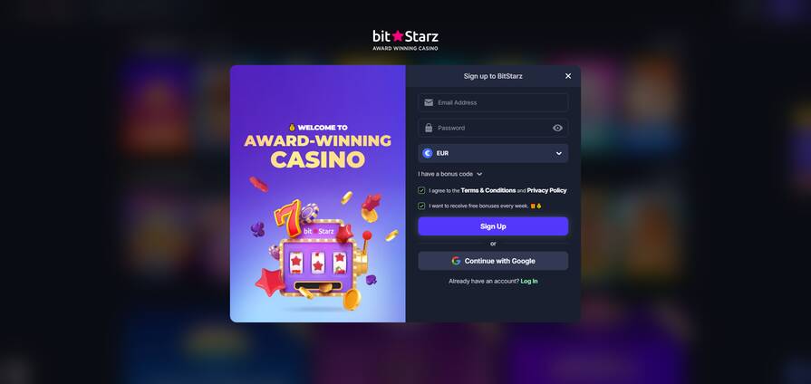 Онлайн казино BitStarz регистрация