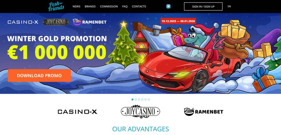 Онлайн казино Casino X партнерская программа