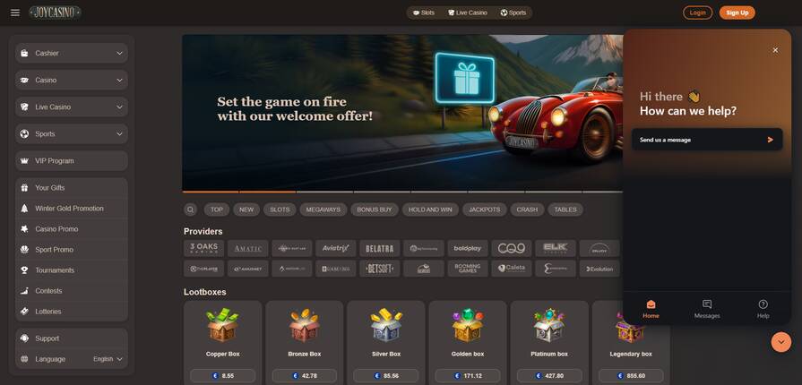 Онлайн казино Joycasino поддержка