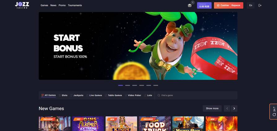 Онлайн казино Jozz