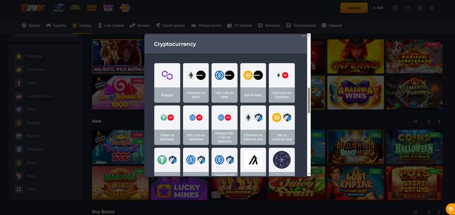 Онлайн казино JVSpinBet платёжки