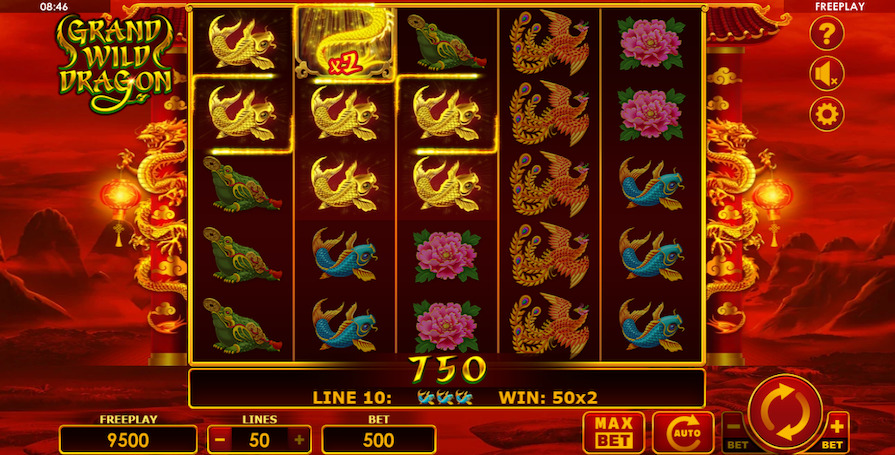 Дизайн игры Grand Wild Dragon