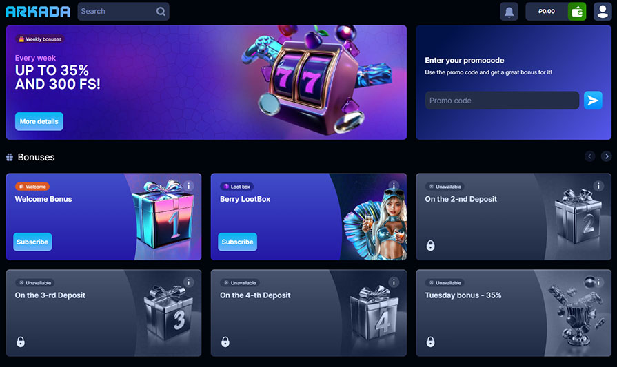 Casino online Arkada