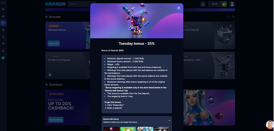 Casino online Arkada