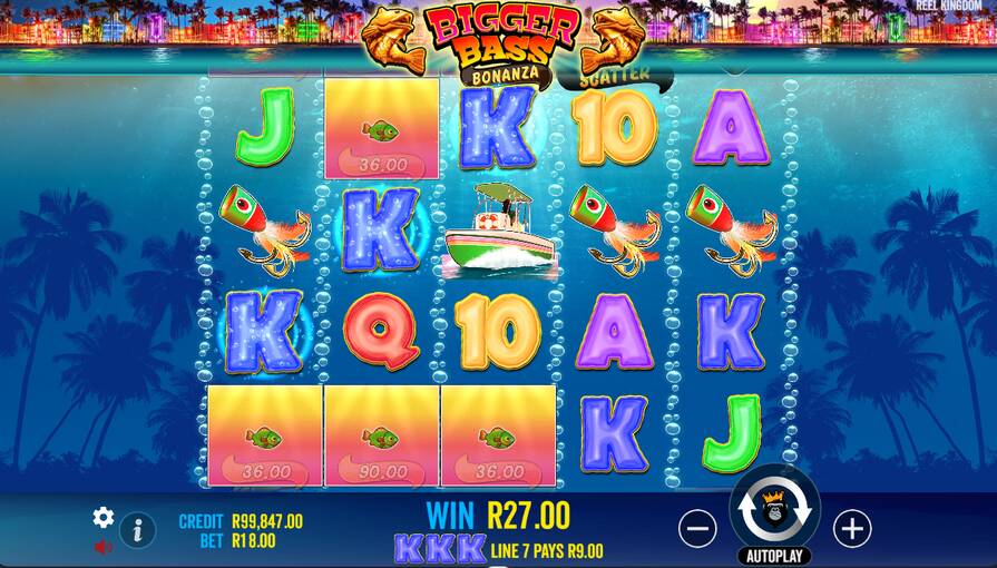 Дизайн игры Bigger Bass Bonanza