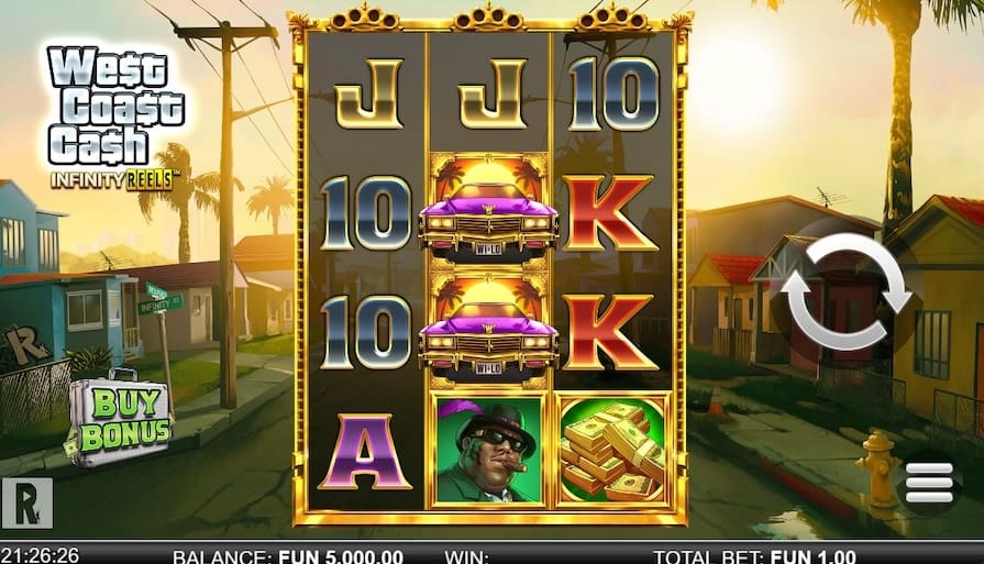 Слот West Coast Cash Infinity Reels