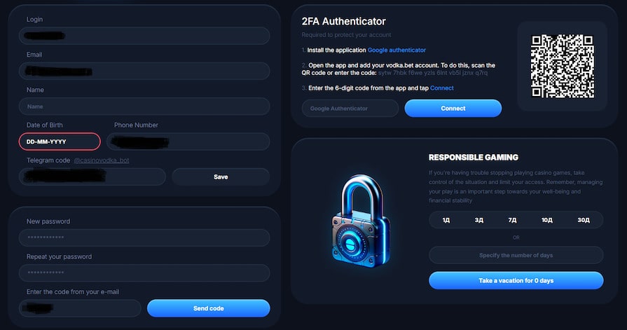 Верификация в казино Vodka