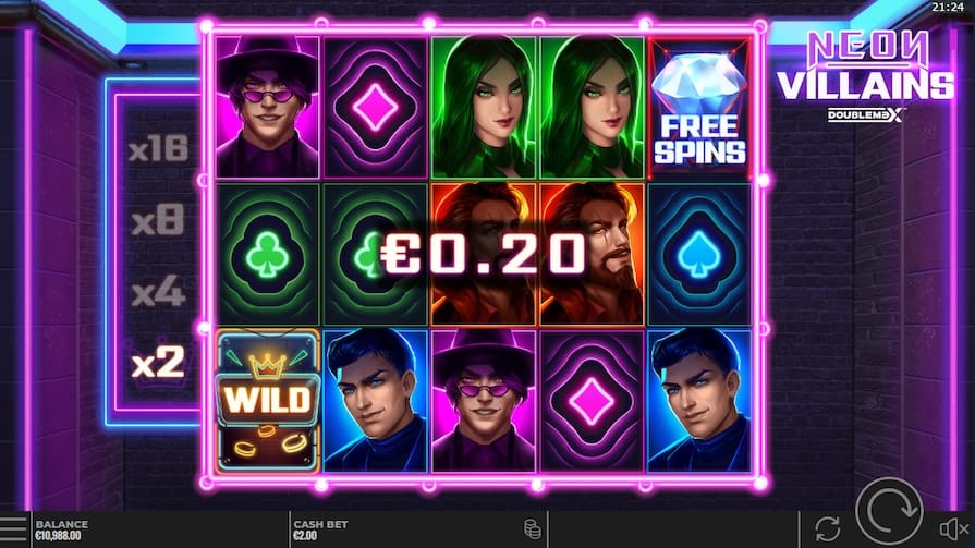 Дизайн игры Neon Villains DoubleMax