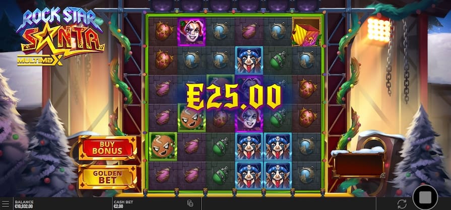 Дизайн игры Rock Star Santa Multimax