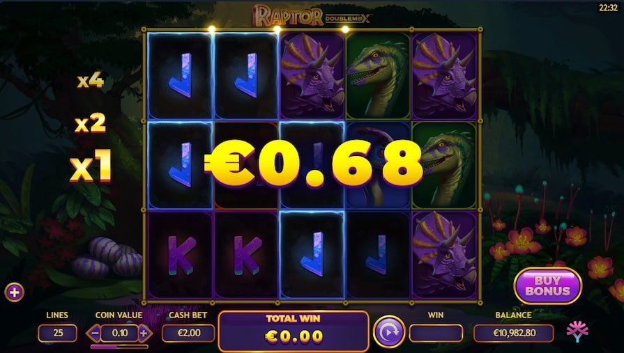 Дизайн игры Raptor Doublemax