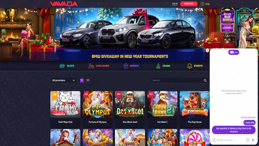 Поддержка в казино Vavada 