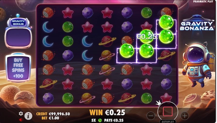 Дизайн игры Gravity Bonanza