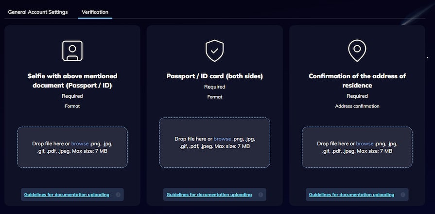 Верификация в казино Kometa