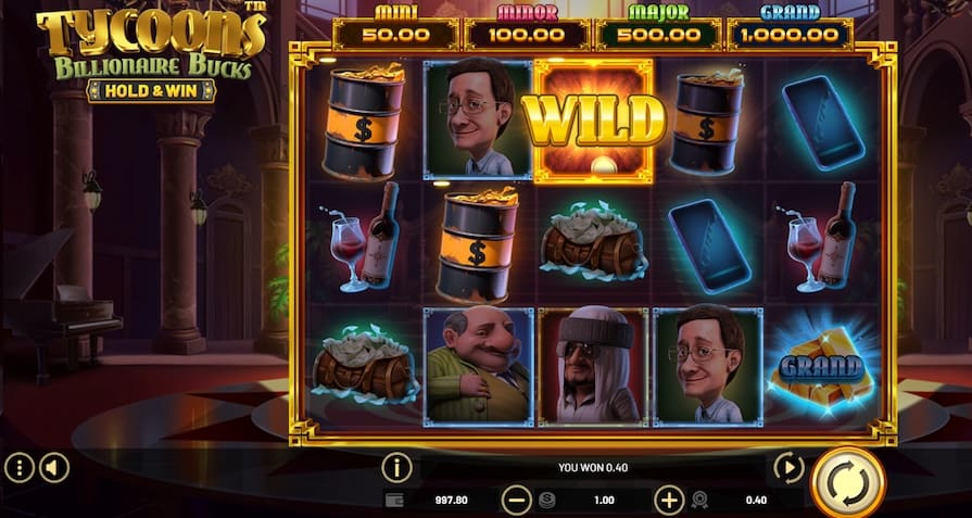 Дизайн игры Tycoons: Billionaire Bucks - Hold and Win