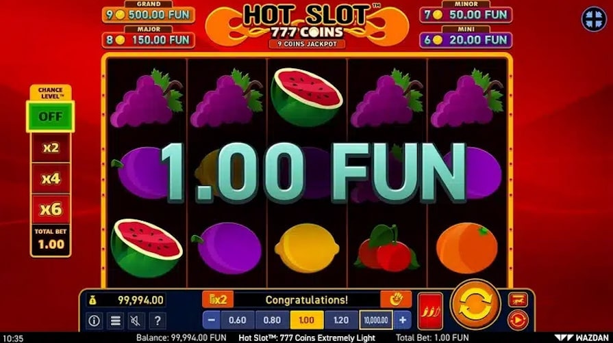 Дизайн игры Hot Slot 777