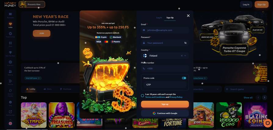 Honey Money регистрация