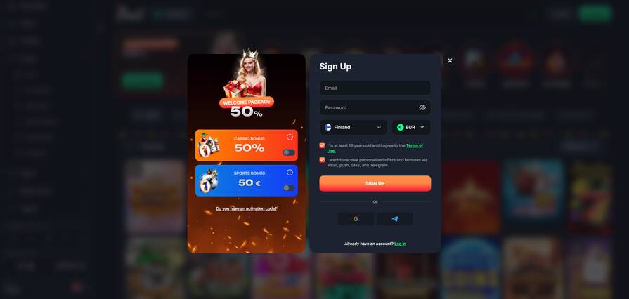 Онлайн казино Beef регистрация