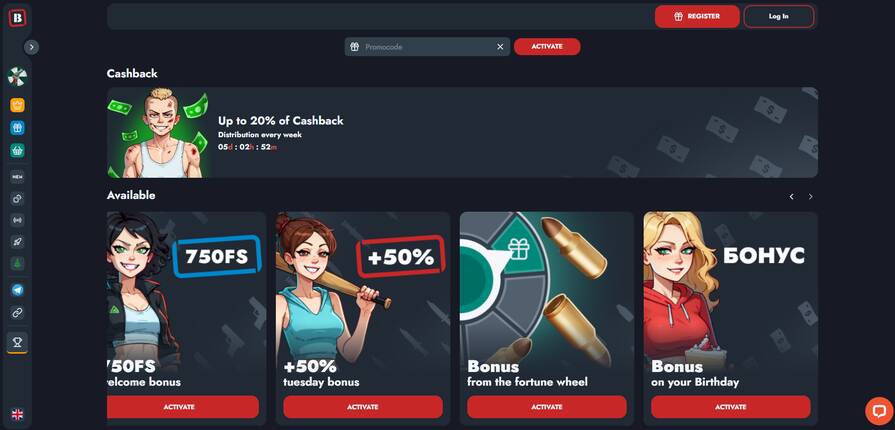 Онлайн казино Banda бонусы