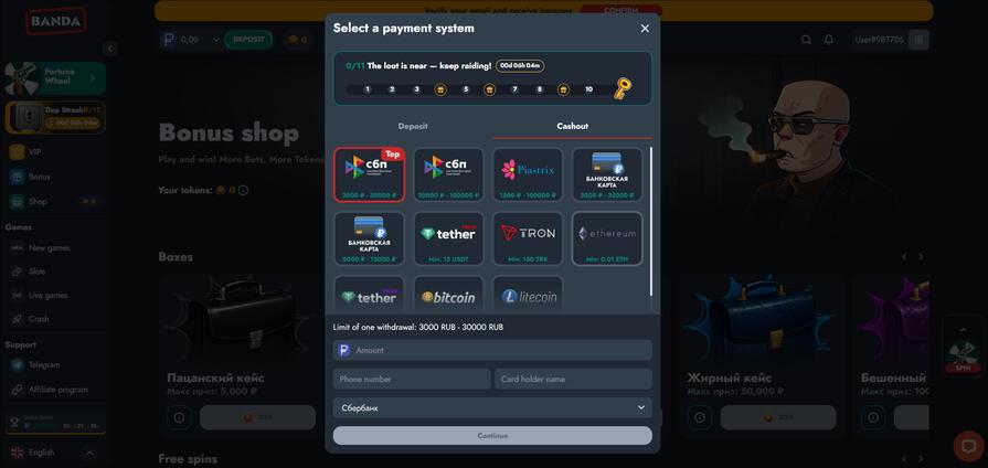 Banda платёжные системы