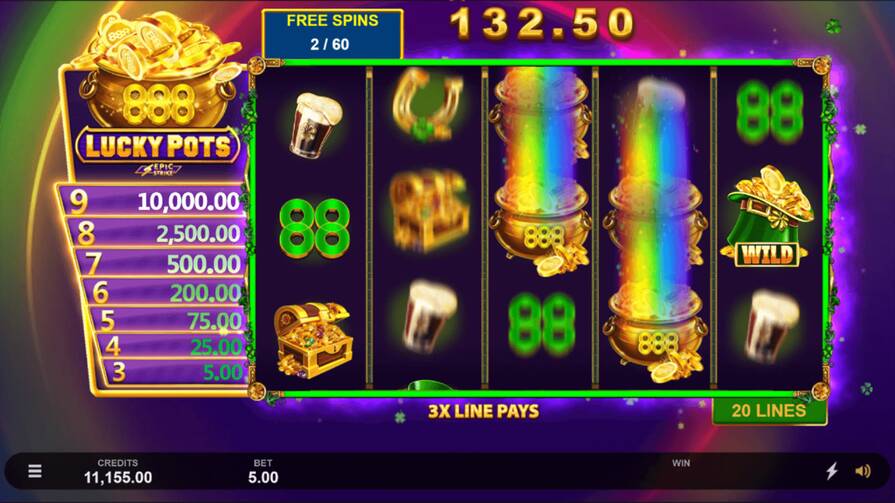 Слот 888 Lucky Pots Epic Strike