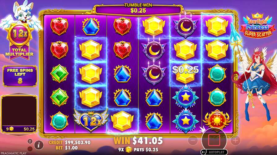 Starlight Princess Super Scatter бонусы