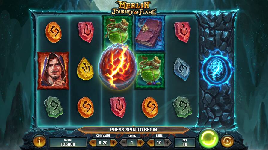 Слот Merlin: Journey of Flame