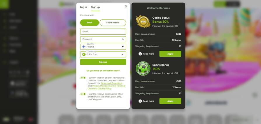 Fresh – регистрация в казино